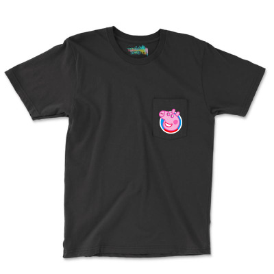 Cool Peppa Pig Smile Pocket T-shirt Designed By Miniswaless