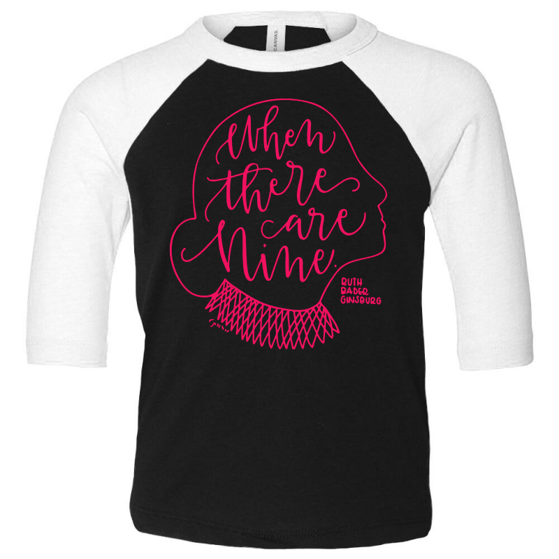 Rgb When There Are Nine Typography Toddler 3/4 Sleeve Tee by Kevin Design | Artistshot