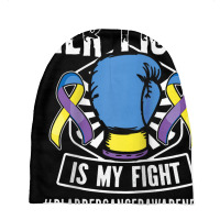 Bladder Cancer Awareness Her Fight Is My Fight Raglan Baby Beanies | Artistshot