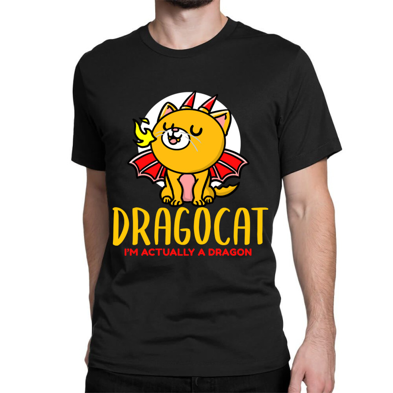 Cat Kitty Dragon Cat Cute Black Cat Classic T-shirt by offensejuggler | Artistshot