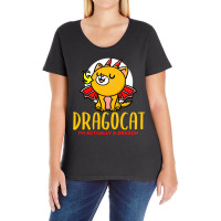 Cat Kitty Dragon Cat Cute Black Cat Ladies Curvy T-shirt | Artistshot