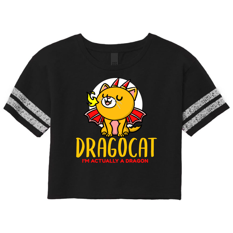 Cat Kitty Dragon Cat Cute Black Cat Scorecard Crop Tee by offensejuggler | Artistshot