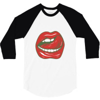 Sexy Tongue Licking Its Lips 3/4 Sleeve Shirt | Artistshot