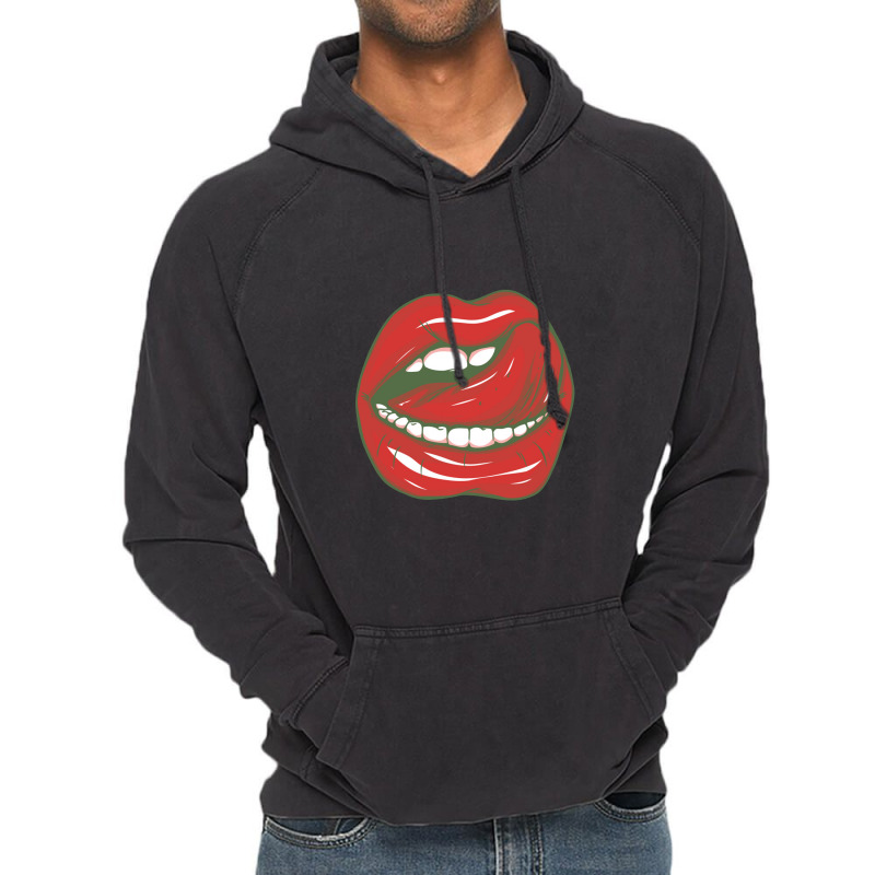 Sexy Tongue Licking Its Lips Vintage Hoodie by yaktubu | Artistshot