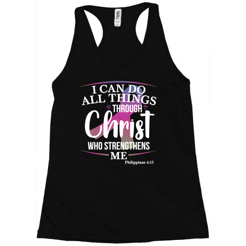 Breast Cancer Metastatic Breast Cancer Awareness I Can Do All Things T Racerback Tank by offensejuggler | Artistshot