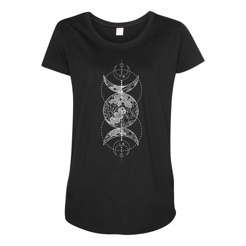 Triple Moon Goddess Witch Wicca Pagan Hecate Occult Wiccan Pullover Ho Maternity Scoop Neck T-shirt by ayedencoplon | Artistshot