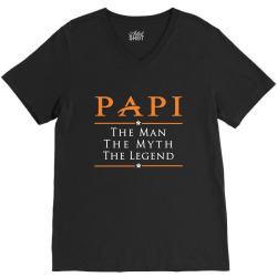 PAPI - PAPA - Grandfather - granddad - Papaw V-Neck Tee | Artistshot