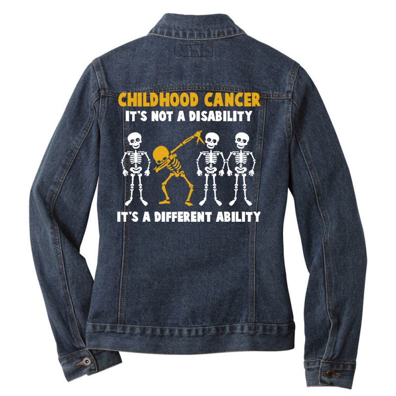 Childhood Cancer Awareness T  Shirt Childhood Cancer Awareness It's No Ladies Denim Jacket by rico96716 | Artistshot