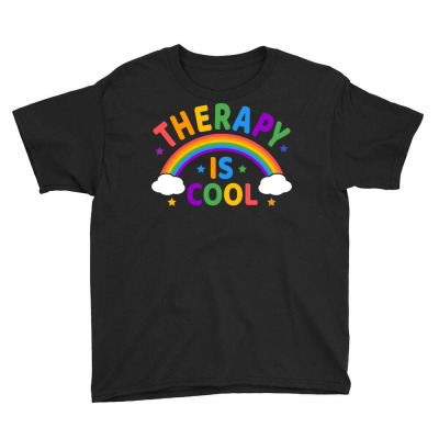 Therapy Is Cool ! End The Stigma Mental Health Awareness Pullover Hood Youth Tee Designed By Carsynnbastardi1