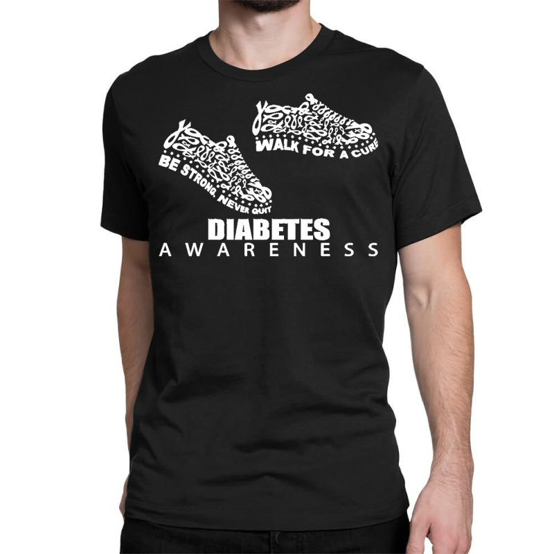 Diabetes Awareness T  Shirt Diabetes Awareness Shoes Ribbon Walk For A Classic T-shirt by rico96716 | Artistshot