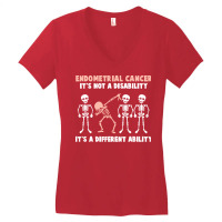 Endometrial Cancer Awareness T  Shirt Endometrial Cancer Awareness It' Women's V-neck T-shirt | Artistshot