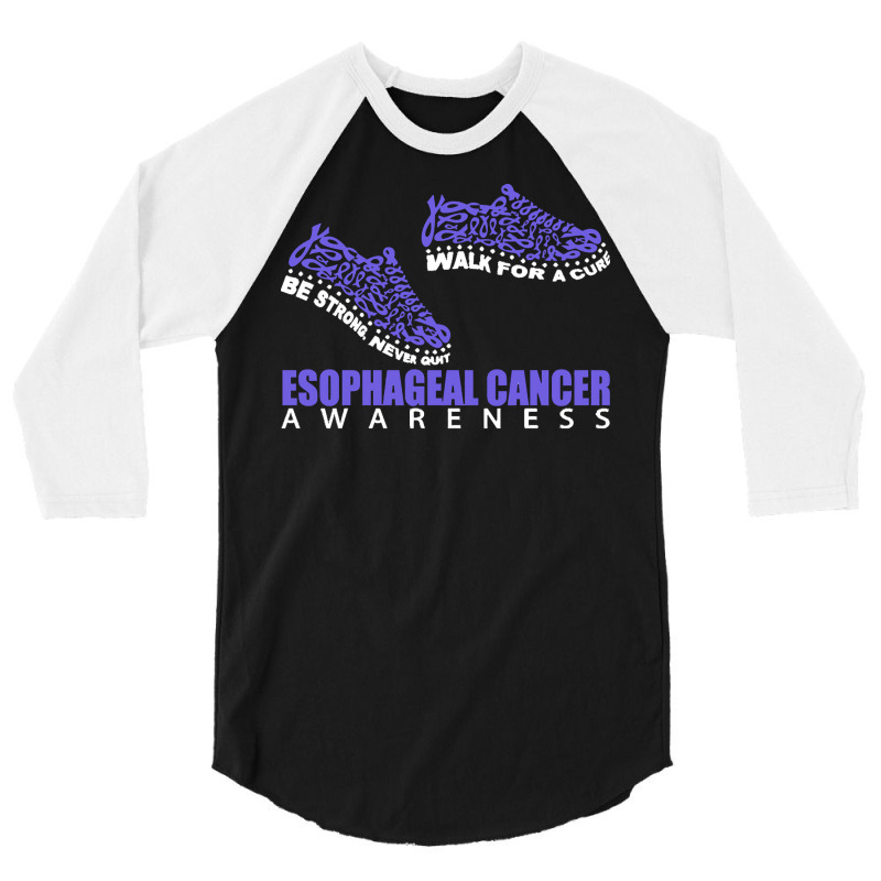 Esophageal Cancer Awareness T  Shirt Esophageal Cancer Awareness Shoes 3/4 Sleeve Shirt by rico96716 | Artistshot