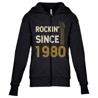 Gift For 40 Year Old: Classic Rock 1980 40th Birthday Youth Zipper Hoodie | Artistshot