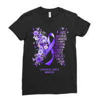 Esophageal Cancer T Shirtesophageal Cancer Warrior I Am The Storm Esop Ladies Fitted T-shirt | Artistshot