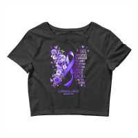 Esophageal Cancer T Shirtesophageal Cancer Warrior I Am The Storm Esop Crop Top | Artistshot