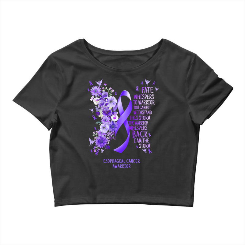 Esophageal Cancer T Shirtesophageal Cancer Warrior I Am The Storm Esop Crop Top by rico96716 | Artistshot