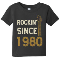 Gift For 40 Year Old: Classic Rock 1980 40th Birthday Baby Tee | Artistshot