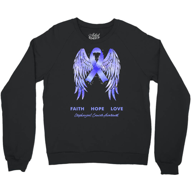 Esophageal Cancer T Shirtfaith Hope Love Esophageal Cancer Awareness W Crewneck Sweatshirt by rico96716 | Artistshot