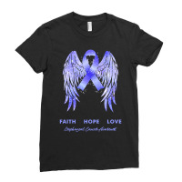 Esophageal Cancer T Shirtfaith Hope Love Esophageal Cancer Awareness W Ladies Fitted T-shirt | Artistshot