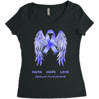 Esophageal Cancer T Shirtfaith Hope Love Esophageal Cancer Awareness W Women's Triblend Scoop T-shirt | Artistshot