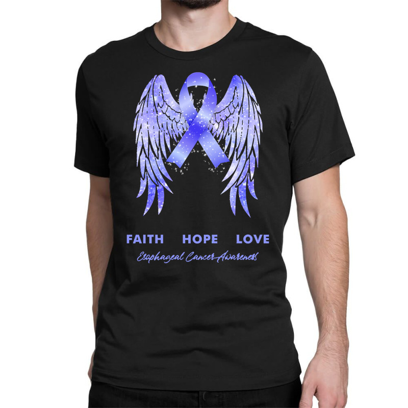 Esophageal Cancer T Shirtfaith Hope Love Esophageal Cancer Awareness W Classic T-shirt by rico96716 | Artistshot