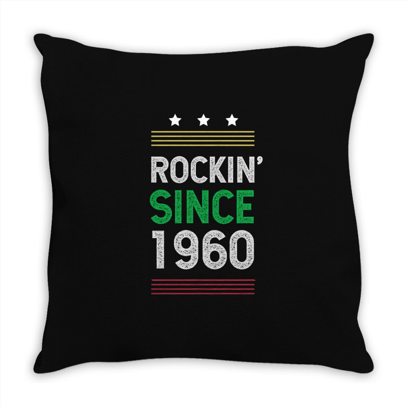 Gift For 60 Year Old: Classic Rock 1960 60th Birthday Throw Pillow | Artistshot