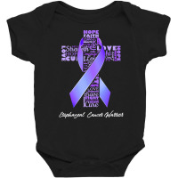 Esophageal Cancer T Shirtfaith Hope Love Esophageal Cancer Warrior T S Baby Bodysuit | Artistshot