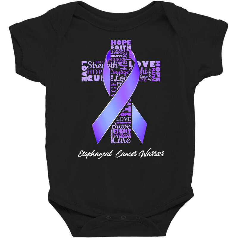 Esophageal Cancer T Shirtfaith Hope Love Esophageal Cancer Warrior T S Baby Bodysuit by rico96716 | Artistshot