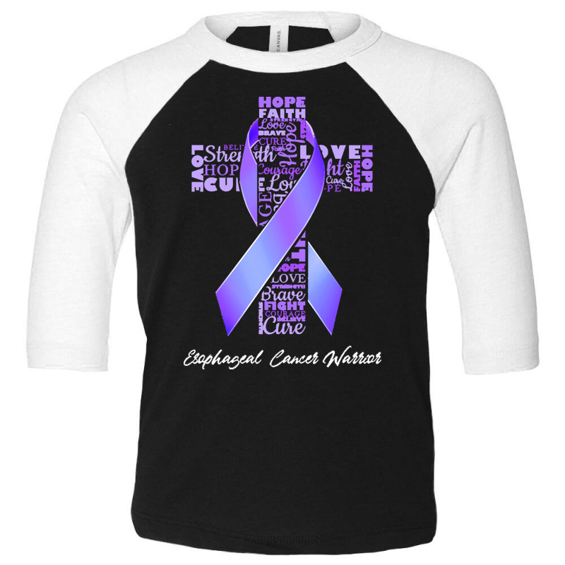 Esophageal Cancer T Shirtfaith Hope Love Esophageal Cancer Warrior T S Toddler 3/4 Sleeve Tee by rico96716 | Artistshot