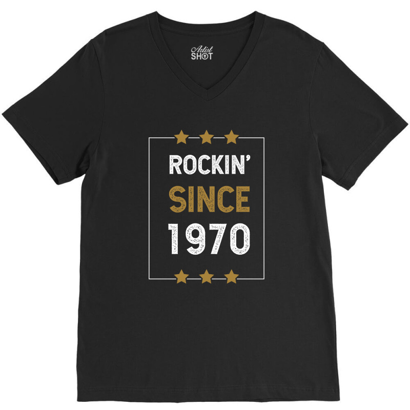 Gift For 50 Year Old: Classic Rock 1970 50th Birthday V-neck Tee | Artistshot