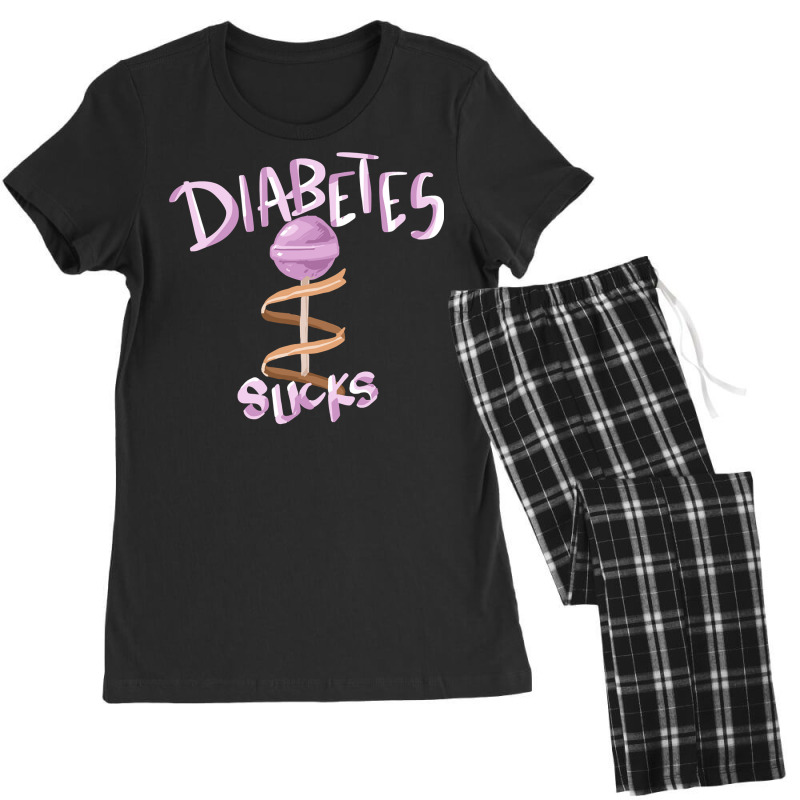 Diabetes Diabetic Sucks With Lollipop For Diabetes Type 1 And Diabetes Women's Pajamas Set by offensejuggler | Artistshot