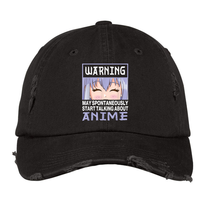 Warning May Spontaneously Start Talking About Anime T Shirt Vintage Cap | Artistshot