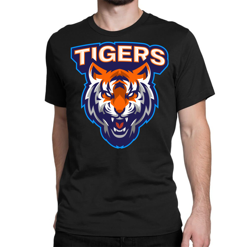 Tiger Head Vector Classic T-shirt by Chiks | Artistshot