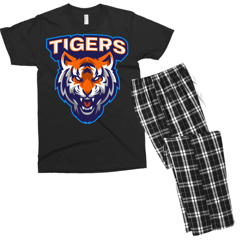 Tiger Head Vector Men's T-shirt Pajama Set by Chiks | Artistshot