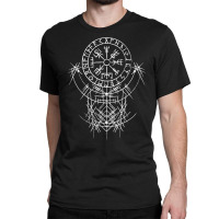 Vegvísir Viking Compass (on Back)   Vegvisir Vikings T Shirt Classic T-shirt | Artistshot