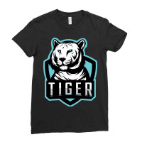 Tiger Head Vector Ladies Fitted T-shirt | Artistshot