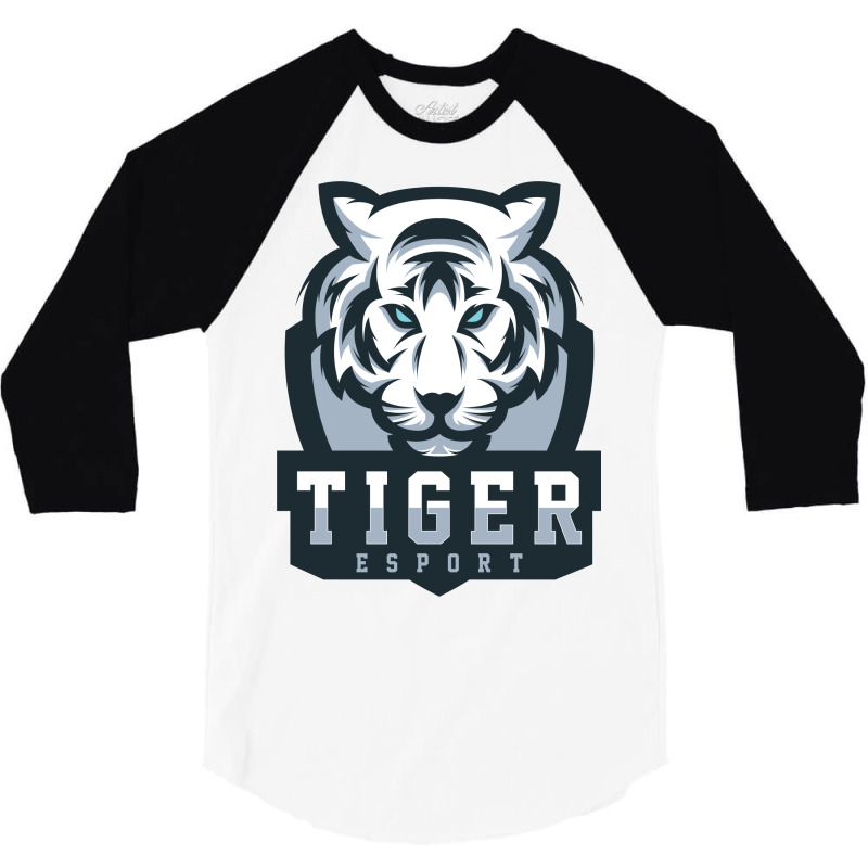 Tiger Head Vector 3/4 Sleeve Shirt | Artistshot