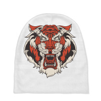 Tiger Head Vector Baby Beanies | Artistshot