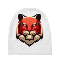 Tiger Head Vector Baby Beanies | Artistshot