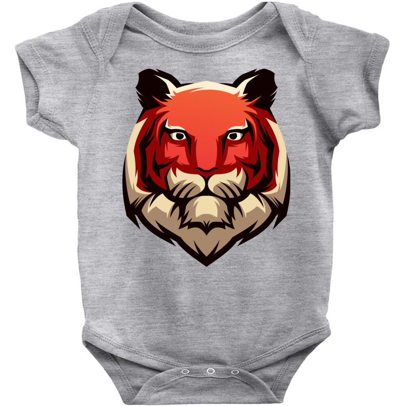 Tiger Head Vector Baby Bodysuit by Chiks | Artistshot