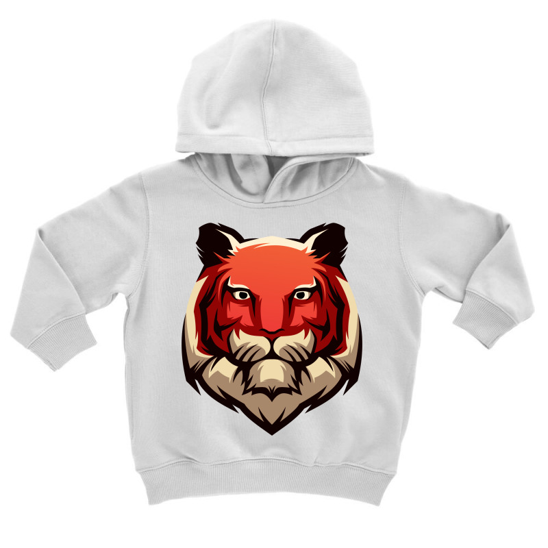 Tiger Head Vector Toddler Hoodie by Chiks | Artistshot