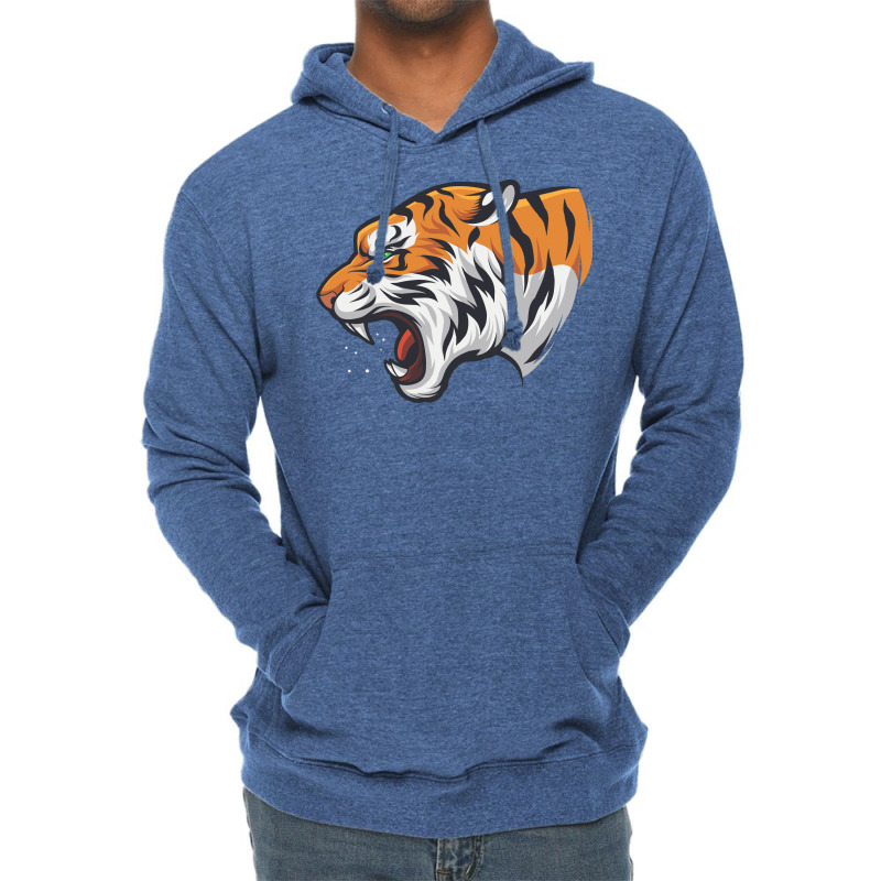 Tiger Head Vector Lightweight Hoodie | Artistshot