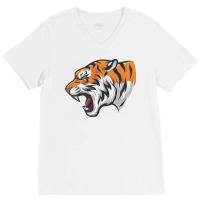 Tiger Head Vector V-neck Tee | Artistshot