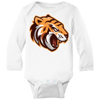 Tiger Head Vector Long Sleeve Baby Bodysuit | Artistshot