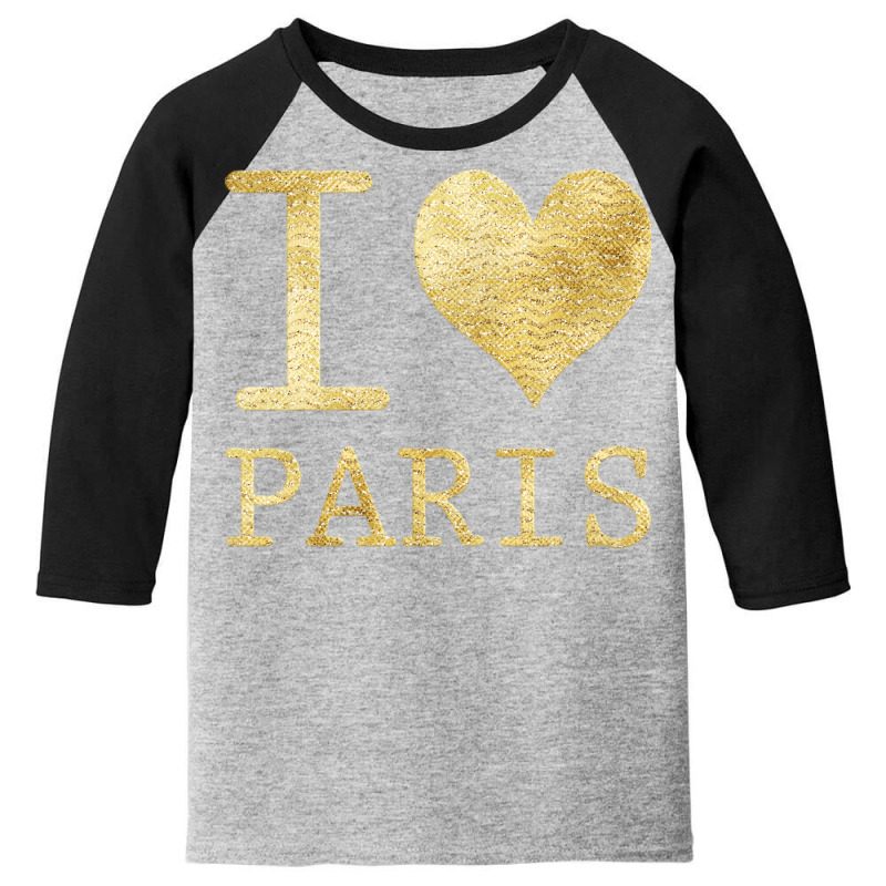 I Love Paris Youth 3/4 Sleeve by Chiks | Artistshot