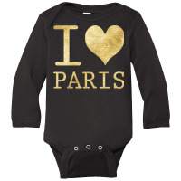 I Love Paris Long Sleeve Baby Bodysuit | Artistshot