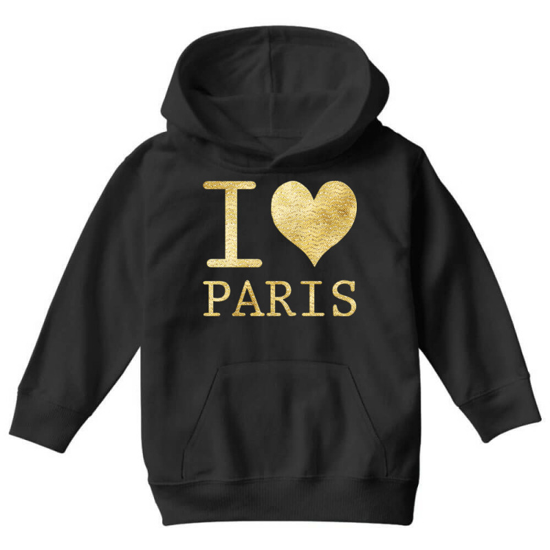 I Love Paris Youth Hoodie by Chiks | Artistshot