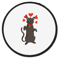 Animal Cat Lovers Hearts And Bells Apparel And More Pullover Hoodie Round Patch | Artistshot