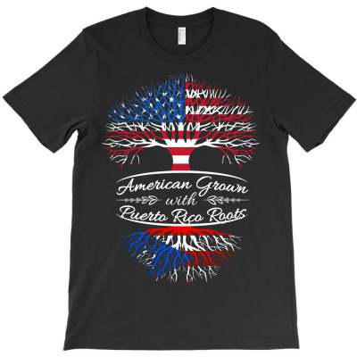 American Grown With Puerto Rican Roots T-shirt Designed By Phsl