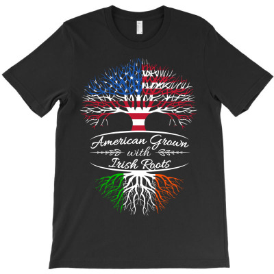 American Grown With Irish Roots T-shirt Designed By Phsl
